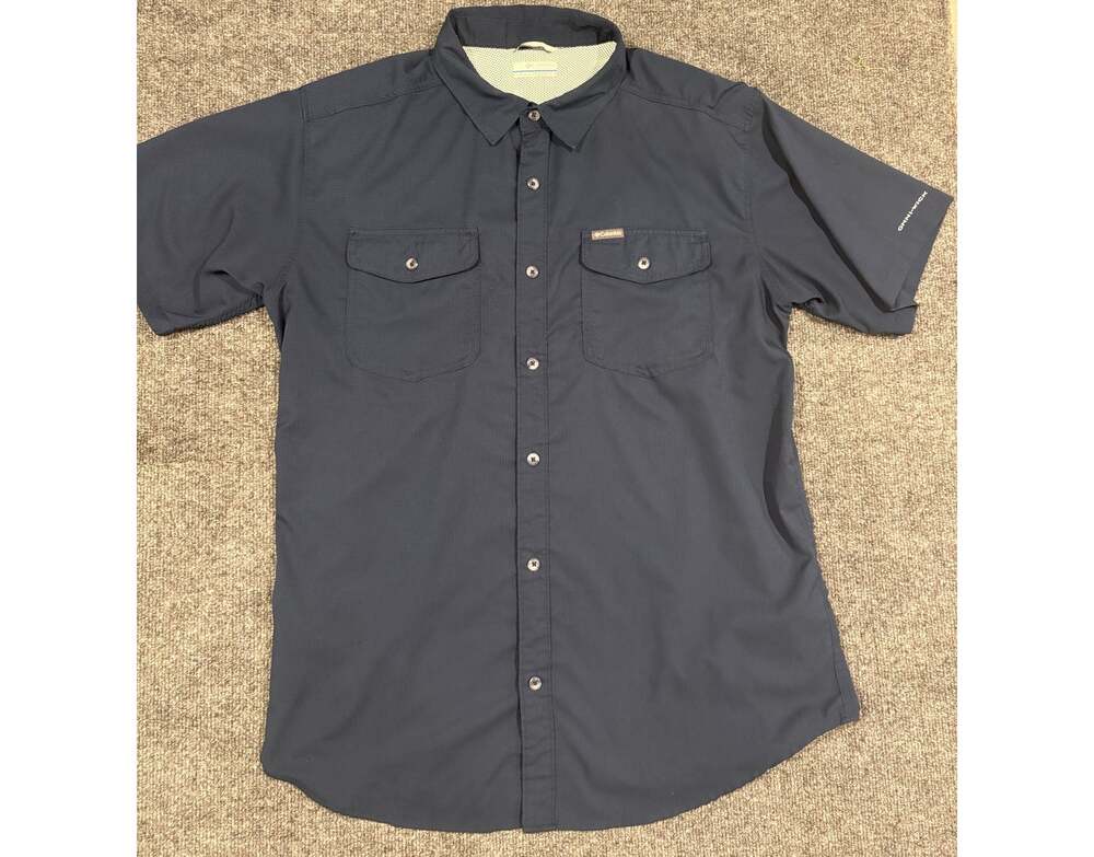Columbia Men's Utilizer II Solid Short Sleeve Shirt - Navy Blue - Size L